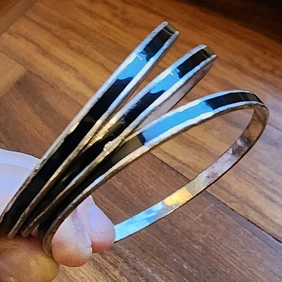 Etsy Black/Gold Bangle Bracelet Set - Picture 12 of 14